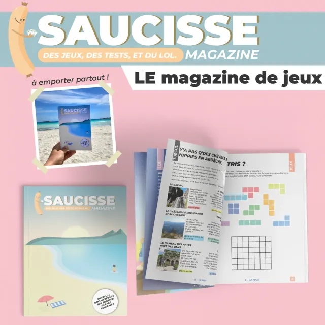 Benjamin Roucayrol Saucisse Magazine humour jeux et poster